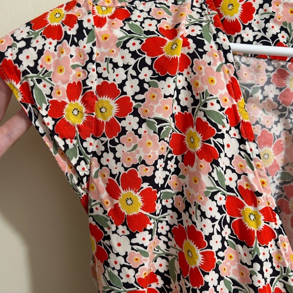 JCREW floral wrap dress- size large - Picture 4 of 7